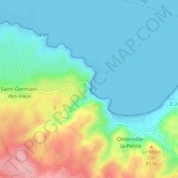 Mappa topografica Port Racine, altitudine, rilievo