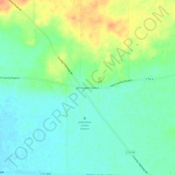 Mappa topografica Johnstown Center, altitudine, rilievo