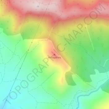Mappa topografica Arrayanes, altitudine, rilievo