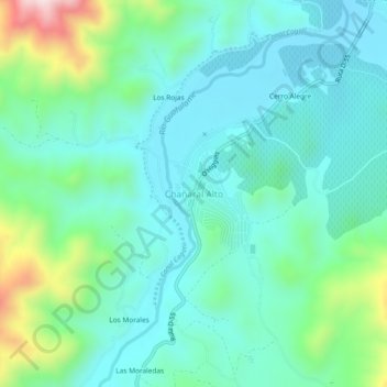 Mappa topografica Chañaral Alto, altitudine, rilievo