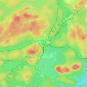 Mappa topografica Swastika, altitudine, rilievo