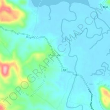 Mappa topografica Matalaba, altitudine, rilievo