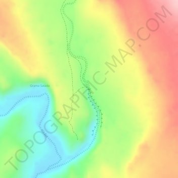 Mappa topografica Cañón de los Perdidos, altitudine, rilievo