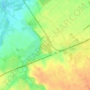 Mappa topografica Auf dem Burgberg, altitudine, rilievo