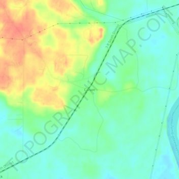 Mappa topografica Carson, altitudine, rilievo