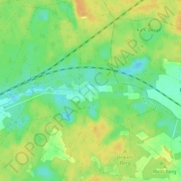 Mappa topografica Rehain, altitudine, rilievo