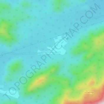 Mappa topografica Boddugudem, altitudine, rilievo