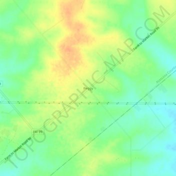 Mappa topografica Peggy, altitudine, rilievo