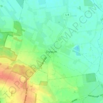Mappa topografica Dörpum, altitudine, rilievo