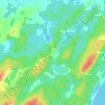 Mappa topografica Salmon River Road, altitudine, rilievo