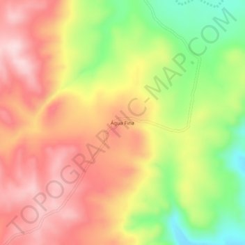 Mappa topografica Água Fina, altitudine, rilievo
