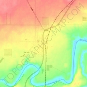 Mappa topografica Logan, altitudine, rilievo