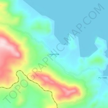 Mappa topografica Lagunillas, altitudine, rilievo