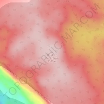 Mappa topografica Boulder Mountain, altitudine, rilievo