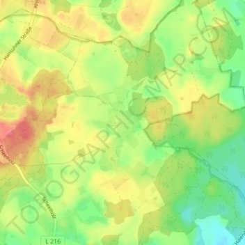 Mappa topografica Langenhagen, altitudine, rilievo