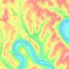 Mappa topografica National, altitudine, rilievo