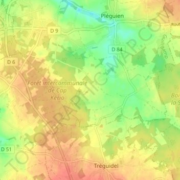 Mappa topografica Kerio, altitudine, rilievo