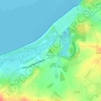 Mappa topografica Motte du Bourg, altitudine, rilievo