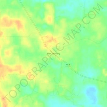 Mappa topografica New Edinburg, altitudine, rilievo