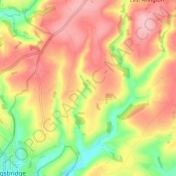 Mappa topografica Goveton, altitudine, rilievo