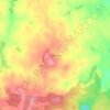 Mappa topografica Chestnut Oaks, altitudine, rilievo