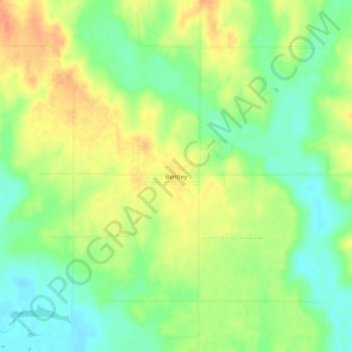 Mappa topografica Bentley, altitudine, rilievo