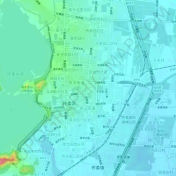 Mappa topografica 东大街村, altitudine, rilievo