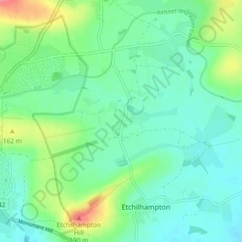 Mappa topografica Coate, altitudine, rilievo