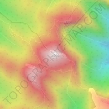 Mappa topografica Pico Caratuva, altitudine, rilievo