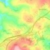 Mappa topografica Wheal Rose, altitudine, rilievo