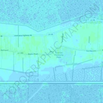 Mappa topografica Toca, altitudine, rilievo