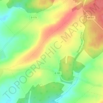 Mappa topografica La Patronne, altitudine, rilievo