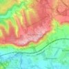 Mappa topografica Box Hill Village, altitudine, rilievo
