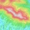 Mappa topografica Rich Mountain, altitudine, rilievo