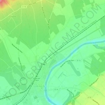 Mappa topografica Les Cassarous, altitudine, rilievo