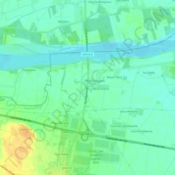 Mappa topografica la Dogana, altitudine, rilievo