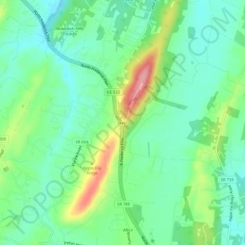 Mappa topografica Nain, altitudine, rilievo