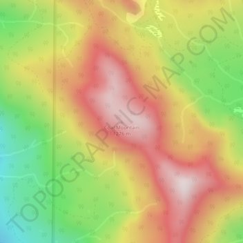 Mappa topografica Coal Mountain, altitudine, rilievo