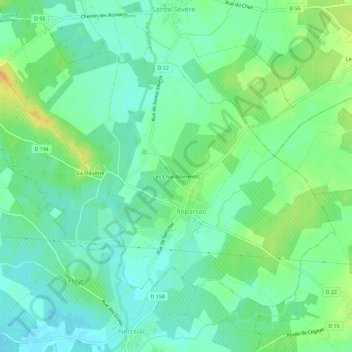 Mappa topografica Les Chardonnerets, altitudine, rilievo
