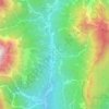 Mappa topografica Dordolla, altitudine, rilievo