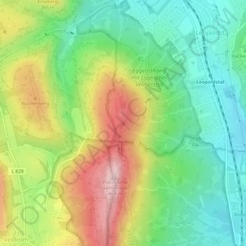 Mappa topografica Lippische Velmerstot, altitudine, rilievo