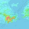 Mappa topografica Rio de Janeiro, altitudine, rilievo