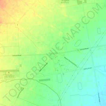 Mappa topografica Fernside, altitudine, rilievo