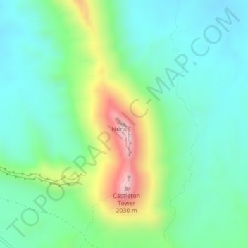 Mappa topografica Rectory, altitudine, rilievo