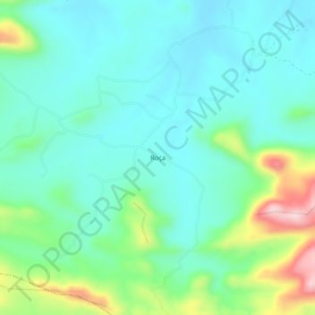 Mappa topografica Roça, altitudine, rilievo