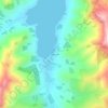 Mappa topografica Pigeon Bay, altitudine, rilievo
