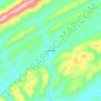 Mappa topografica Fisher Creek, altitudine, rilievo