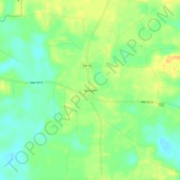 Mappa topografica Spurger, altitudine, rilievo
