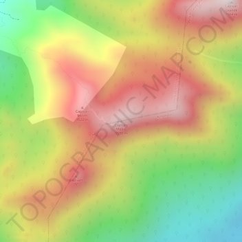 Mappa topografica Capivari Médio, altitudine, rilievo