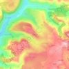 Mappa topografica Mordagne, altitudine, rilievo